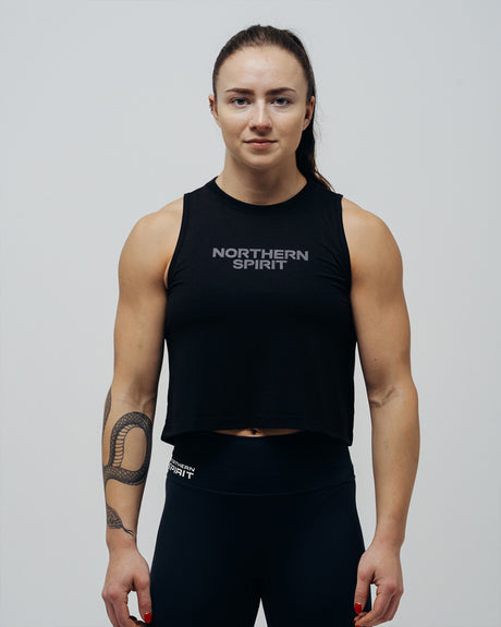 Women's Core Crop Tank - Black