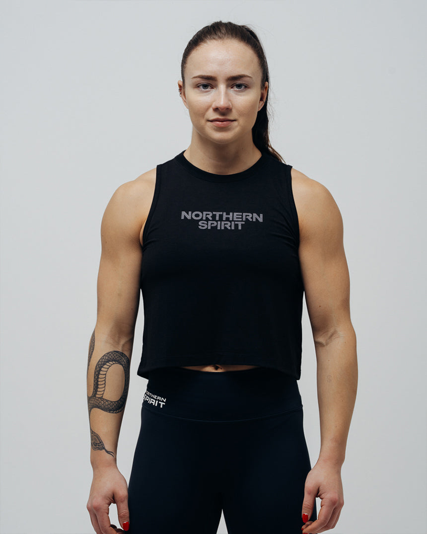 Women's Core Crop Tank - Black