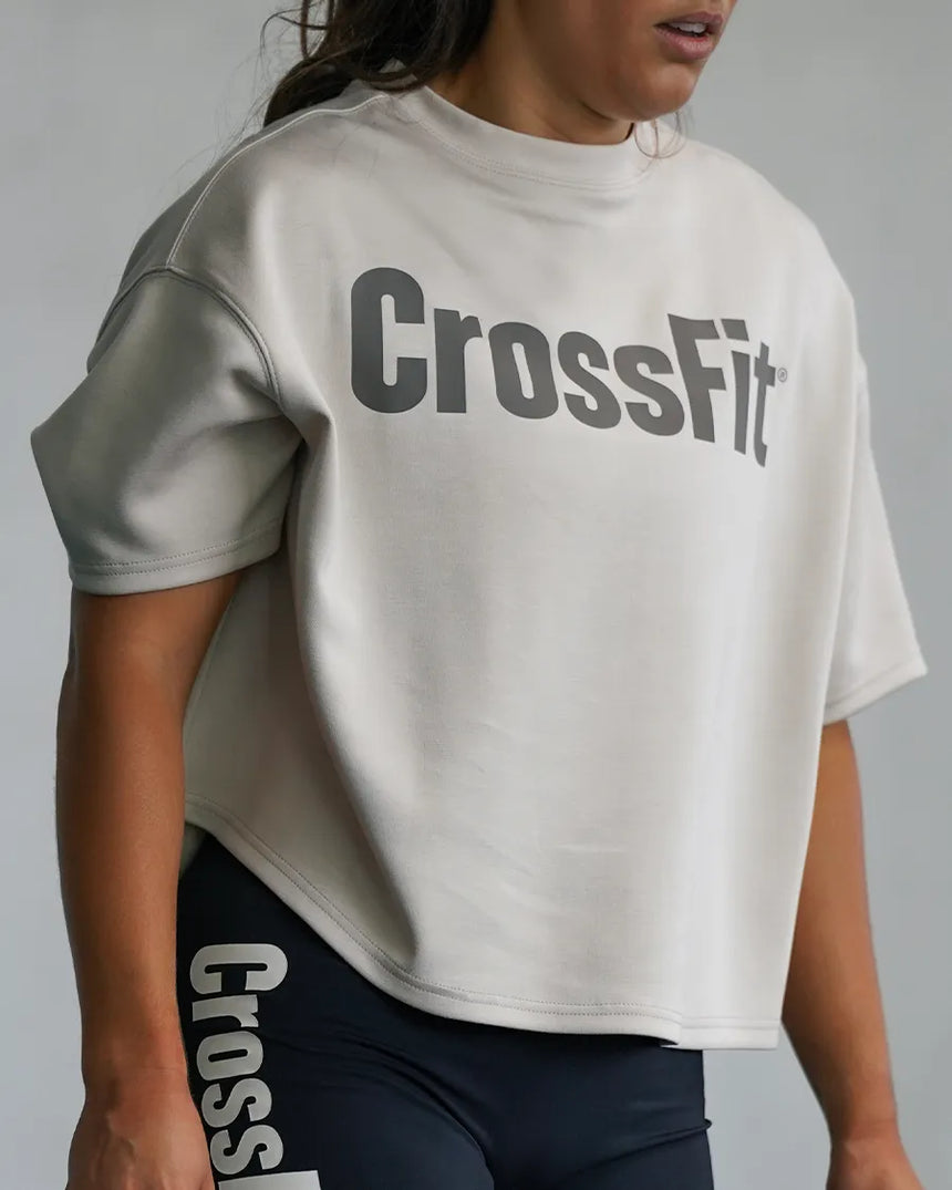 Women's CrossFit® Oversized Crop Top - Beige