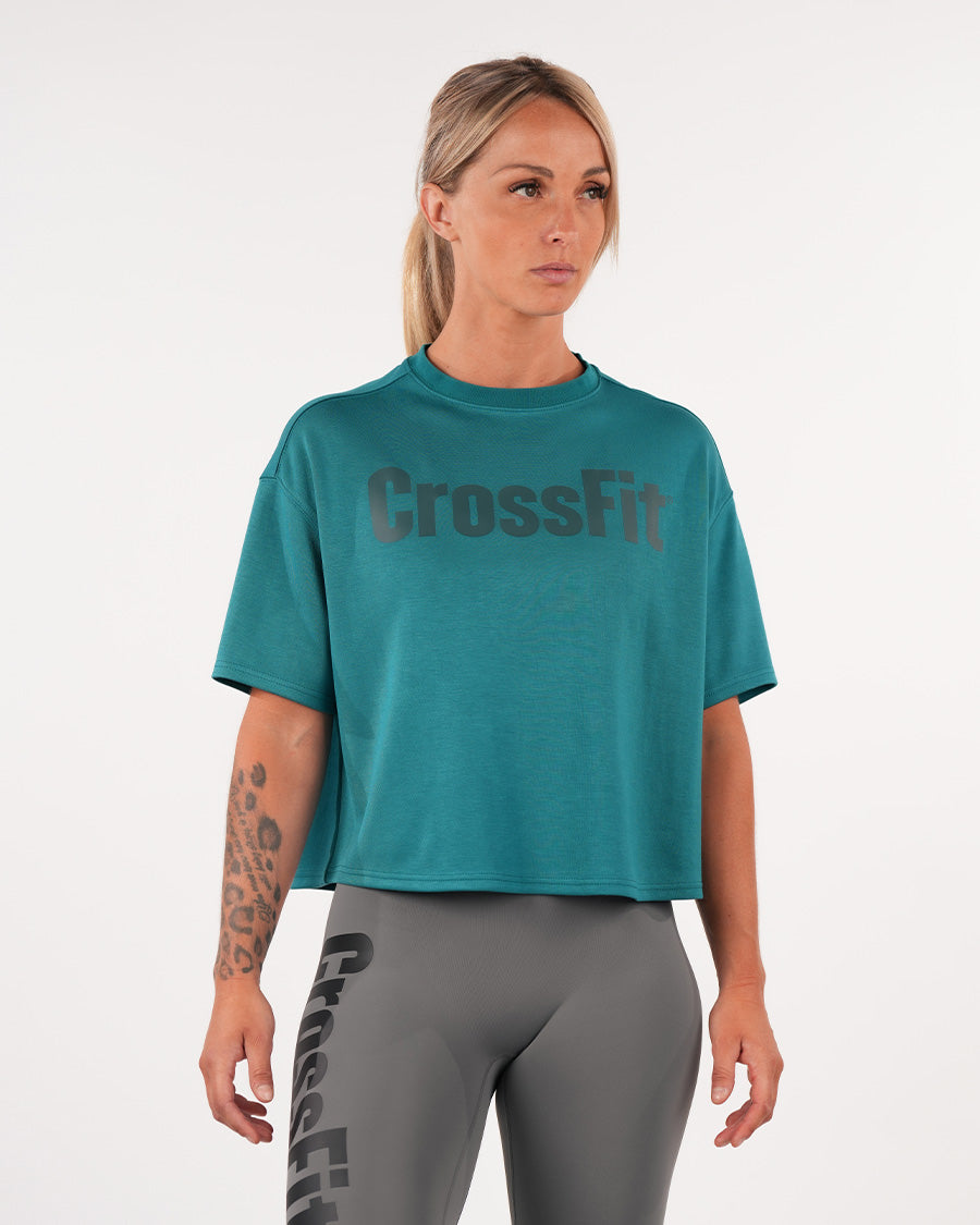 Women's CrossFit® Oversized Crop Top - Emerald