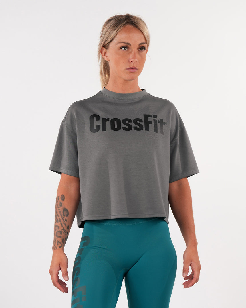 Women's CrossFit® Oversized Crop Top - Grey