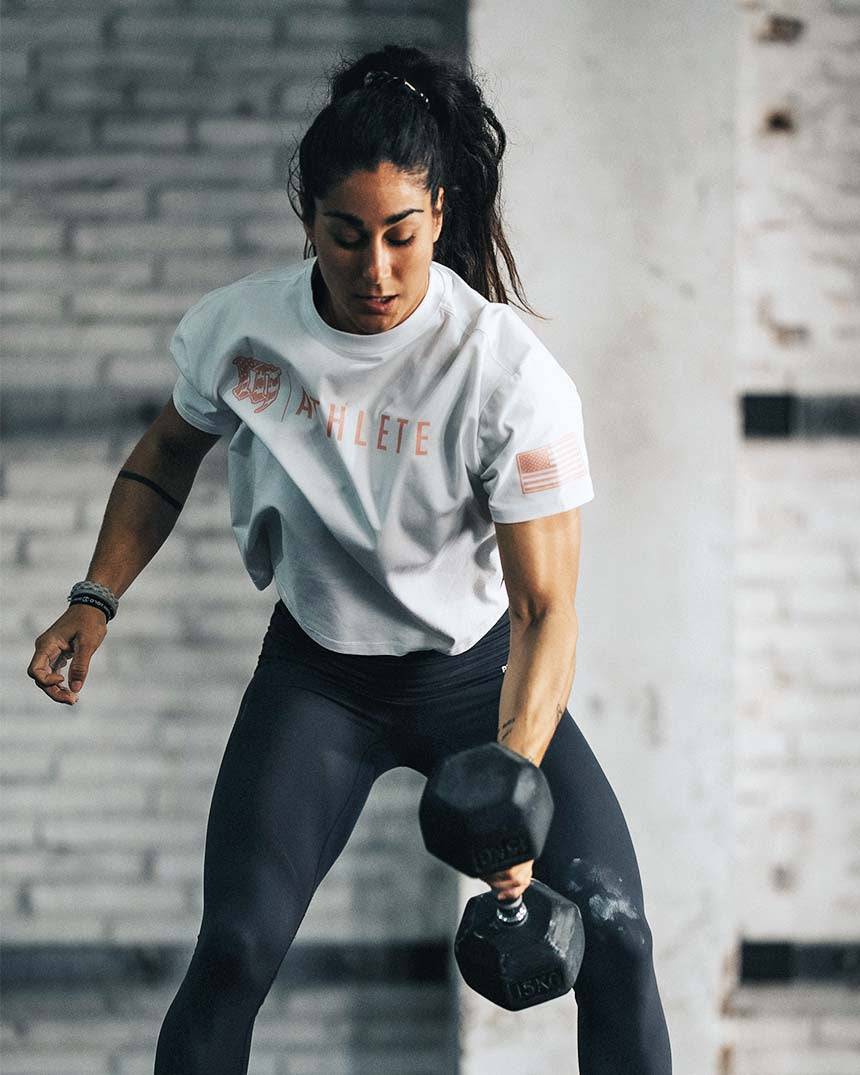 Women's Mayhem Oversized Crop top - Athlete white