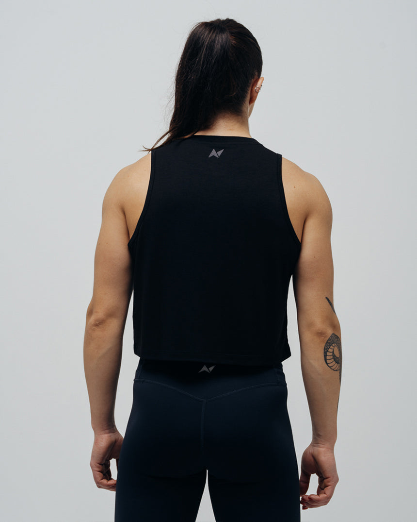 Women's Core Crop Tank - Black