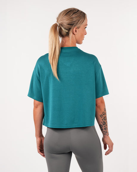 Women's CrossFit® Oversized Crop Top - Emerald