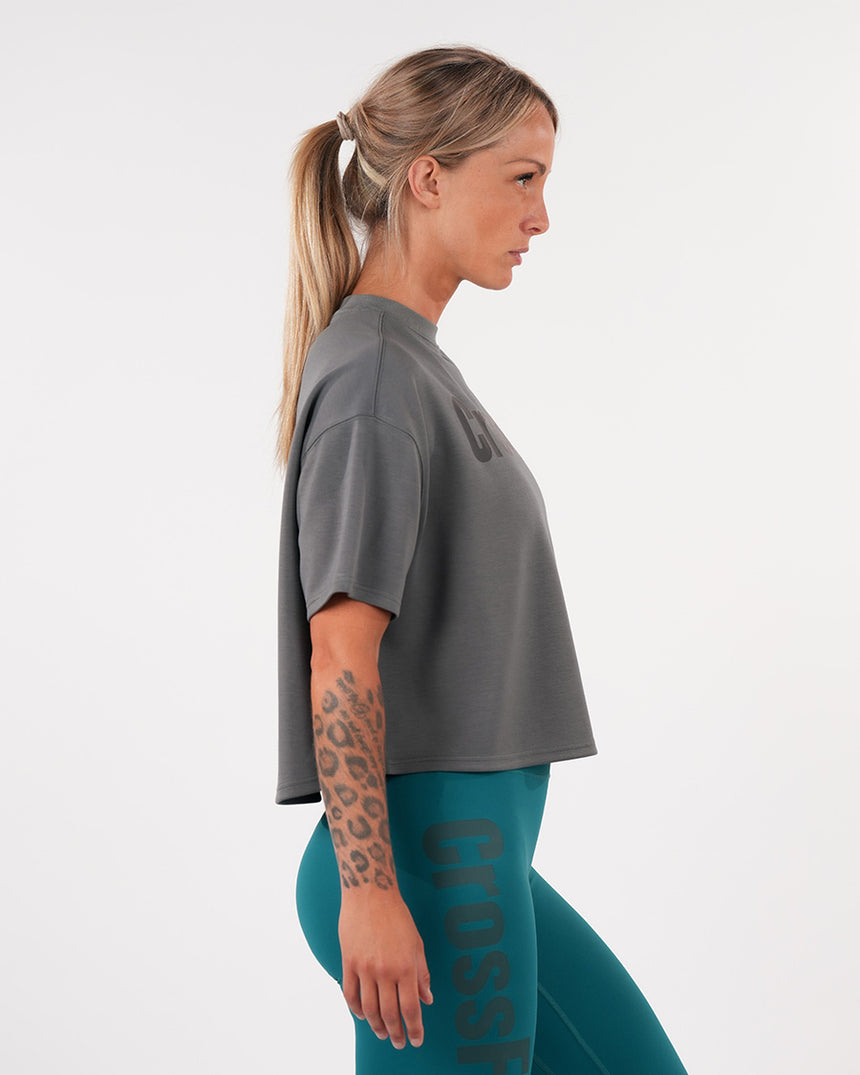 Women's CrossFit® Oversized Crop Top - Grey