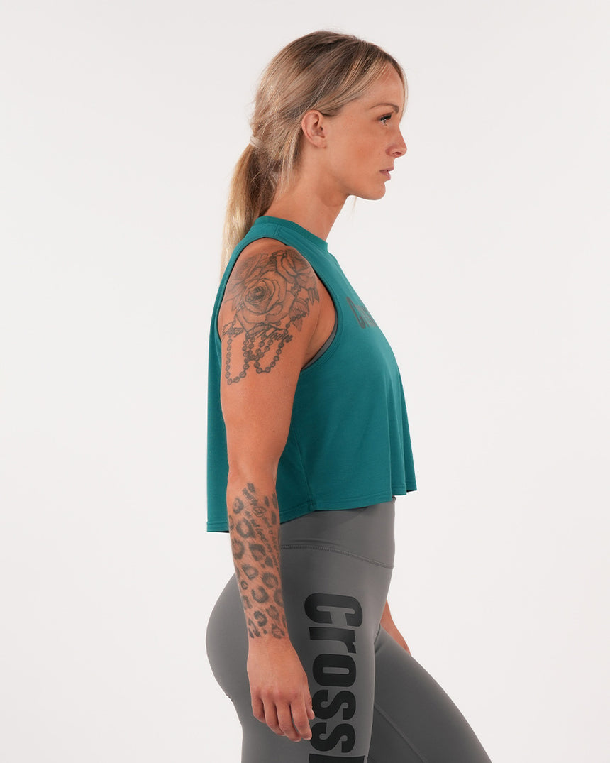 Women's CrossFit® Crop Tank - Emerald