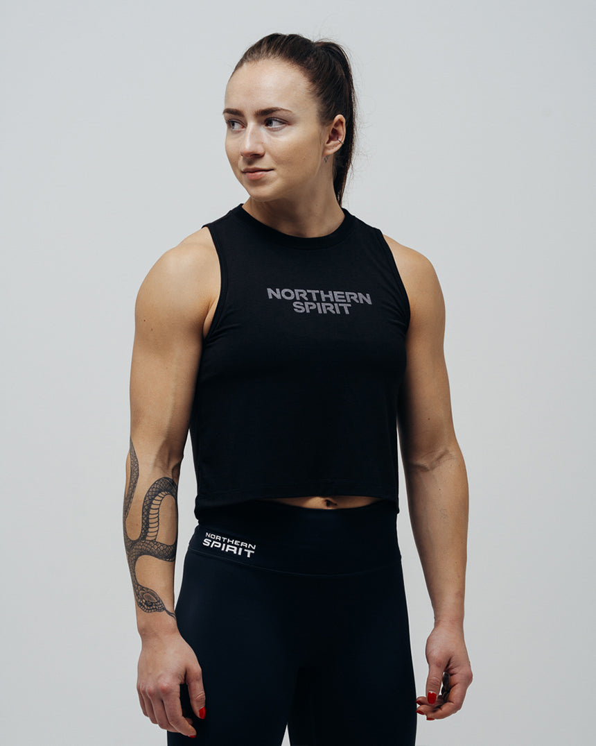 Women's Core Crop Tank - Black