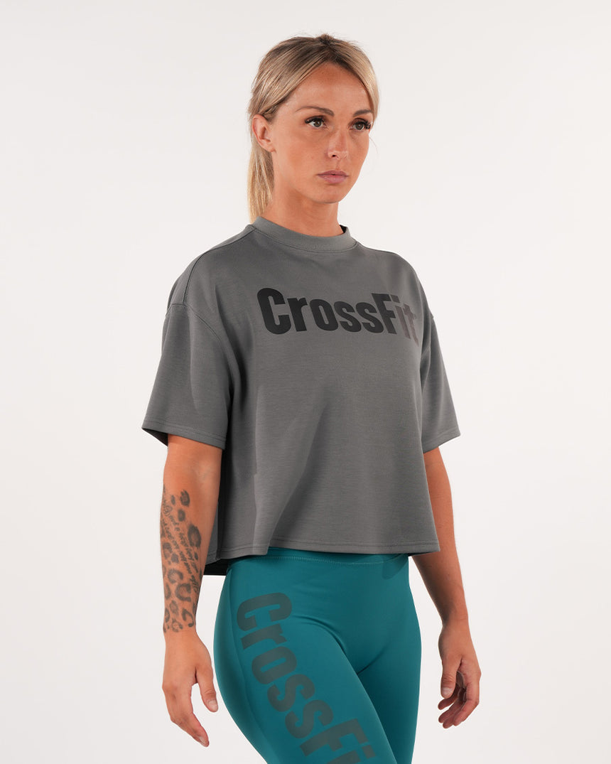 Women's CrossFit® Oversized Crop Top - Grey