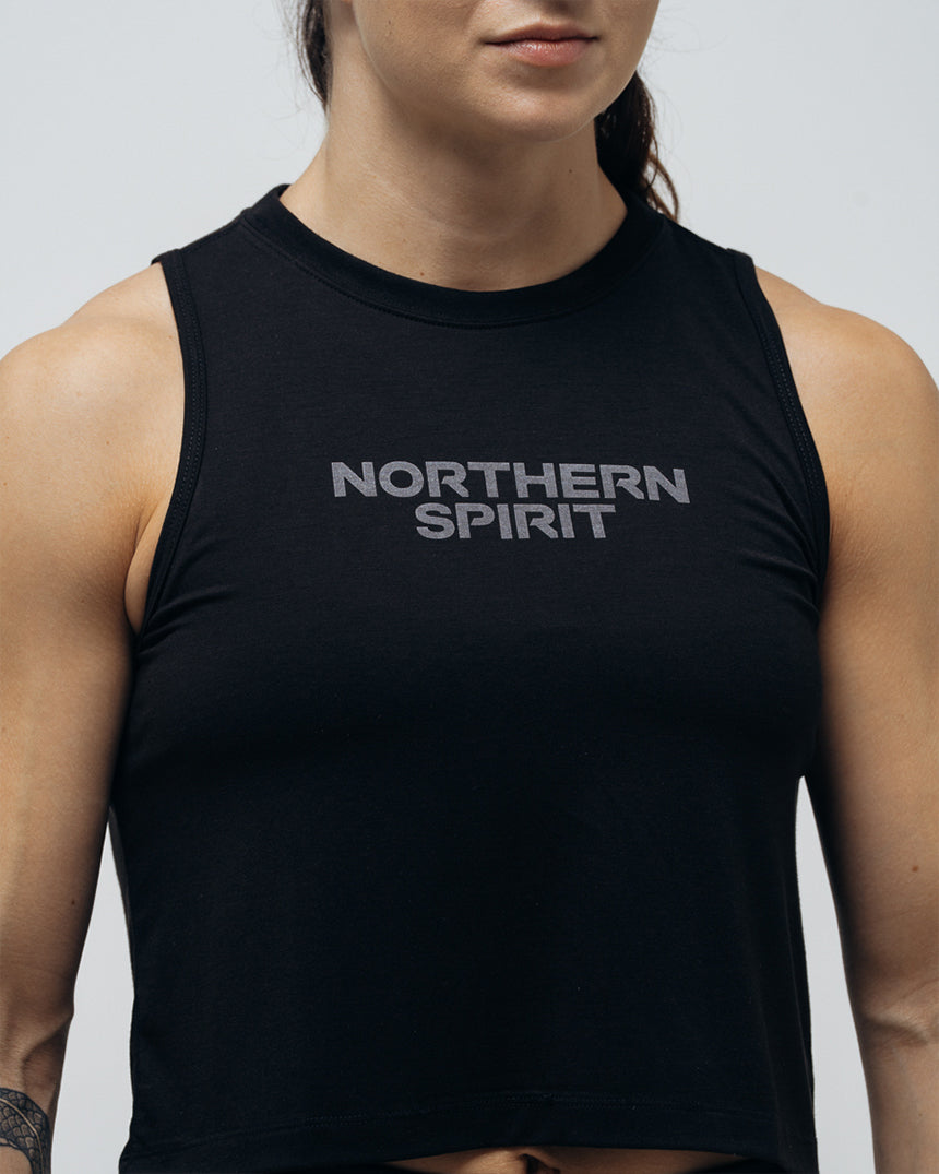 Women's Core Crop Tank - Black