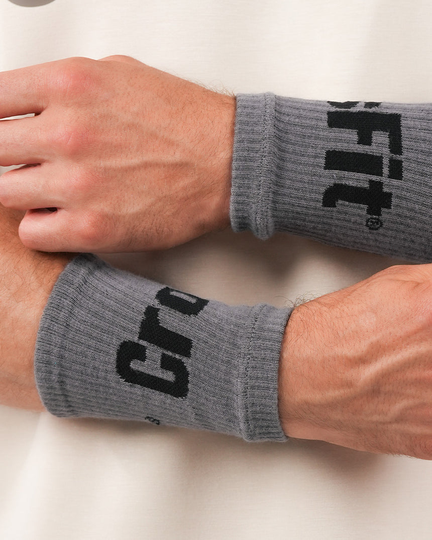 Crossfit® Unisex Knitted Wrist Bands - Grey