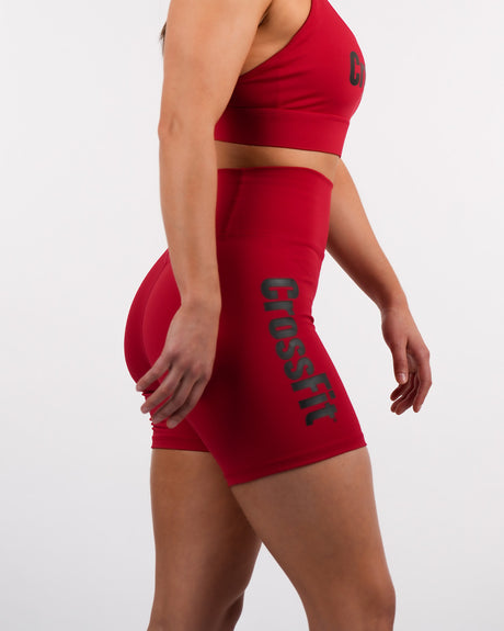 Women's CrossFit® High Waisted Shorts 6" - Red
