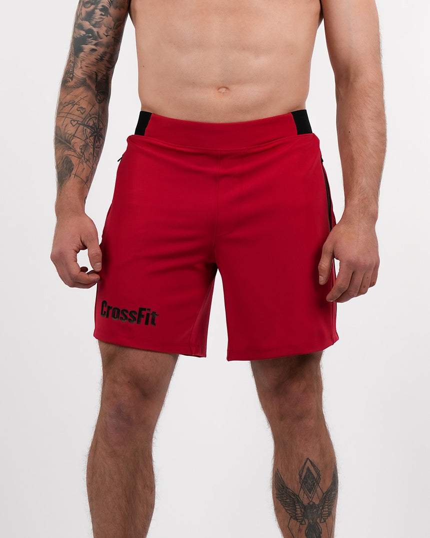 Men's CrossFit® Zipped Shorts 7" - Red