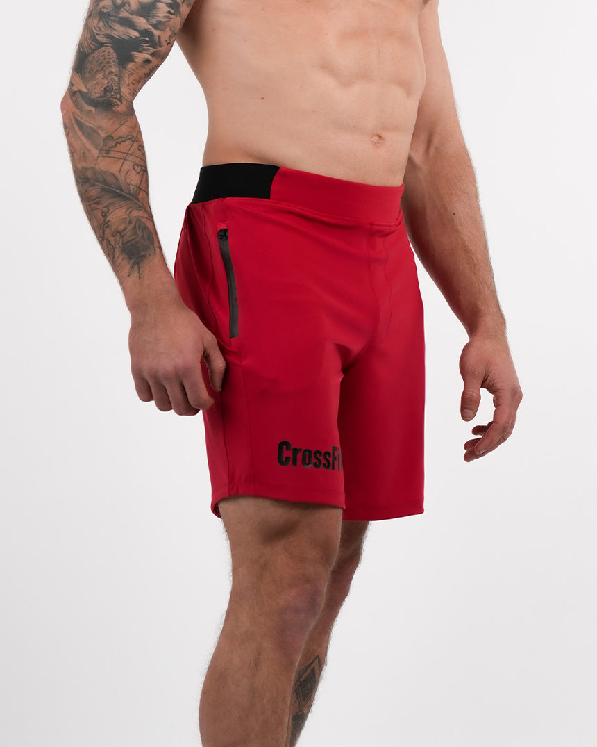 Men's CrossFit® Zipped Shorts 7" - Red