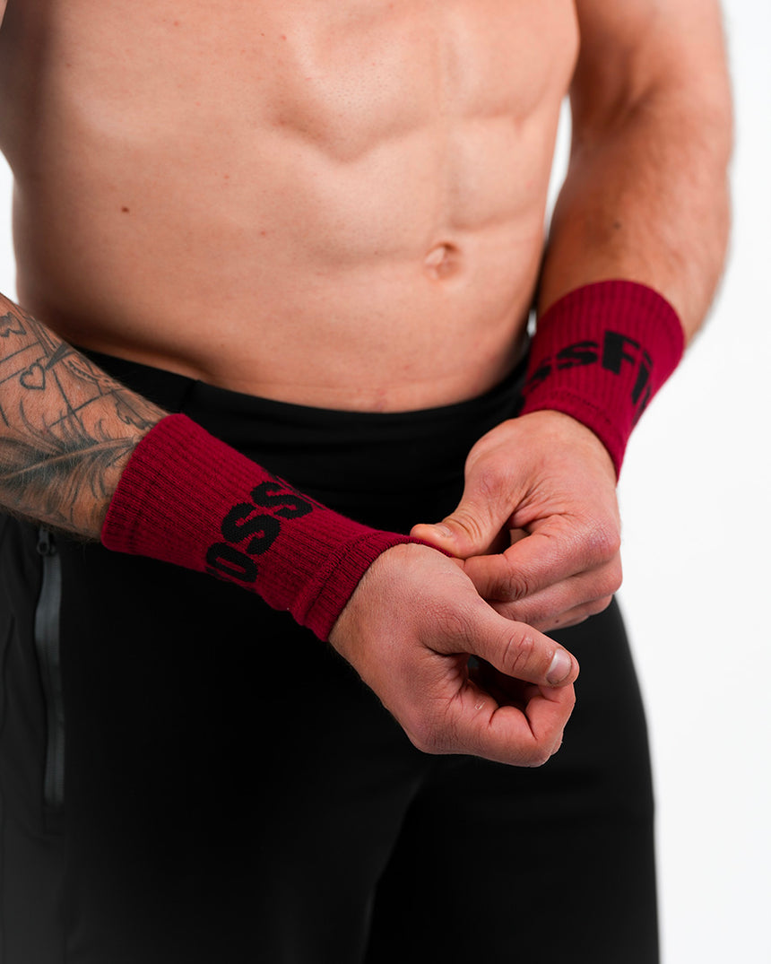 Crossfit® Unisex knitted Wrist Bands - Red