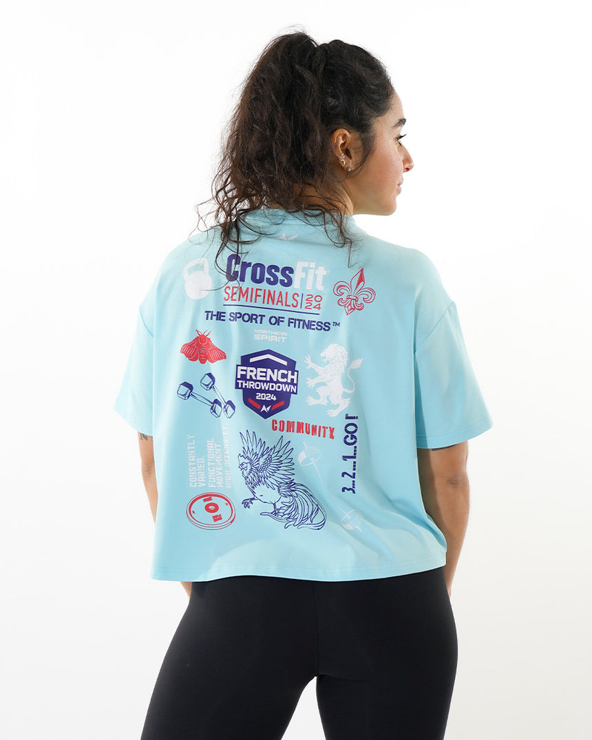 CrossFit® Baggy Top Patchwork - FRENCH THROWDOWN T-shirt oversize