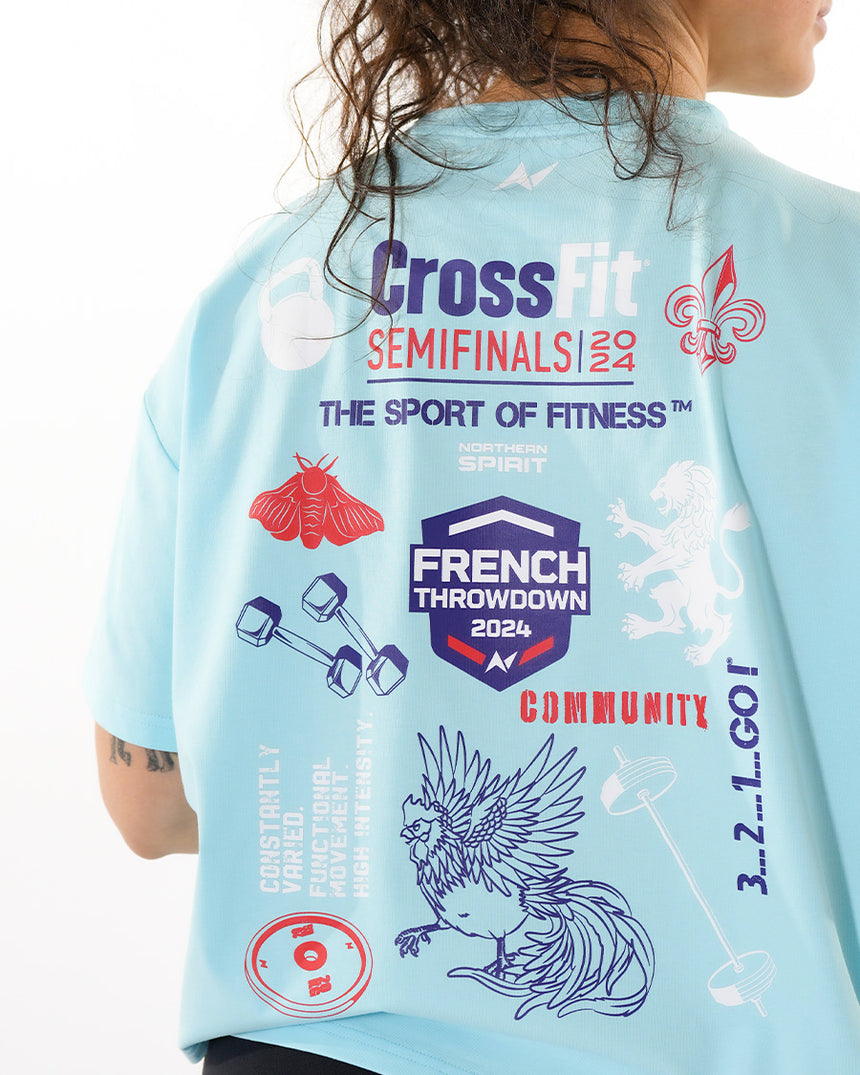 CrossFit® Baggy Top Patchwork - FRENCH THROWDOWN T-shirt oversize