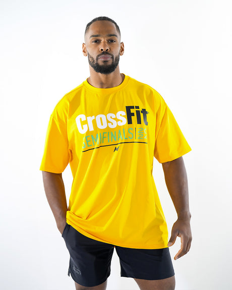 CrossFit® Smurf Patchwork Collector - COPA SUR Unisex oversized T-shirt gold