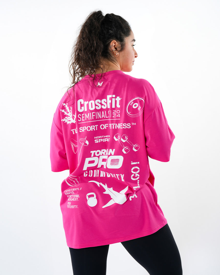 CrossFit® Smurf Patchwork - TORIAN PRO Unisex oversized T-shirt
