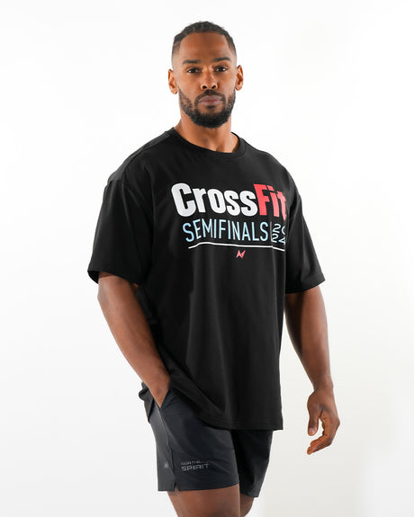 CrossFit® Smurf Patchwork Collector - WEST COAST CLASSIC Unisex oversized T-shirt Ink