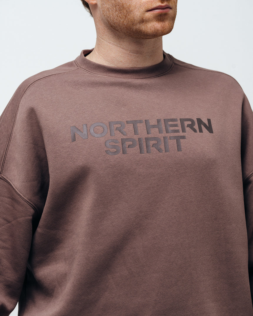 Unisex Cozy Oversized Sweatshirt - Brick Brown