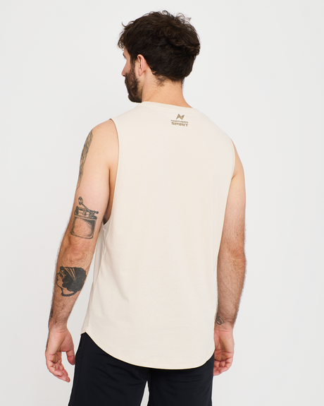 Men's Basic Tank - Beige