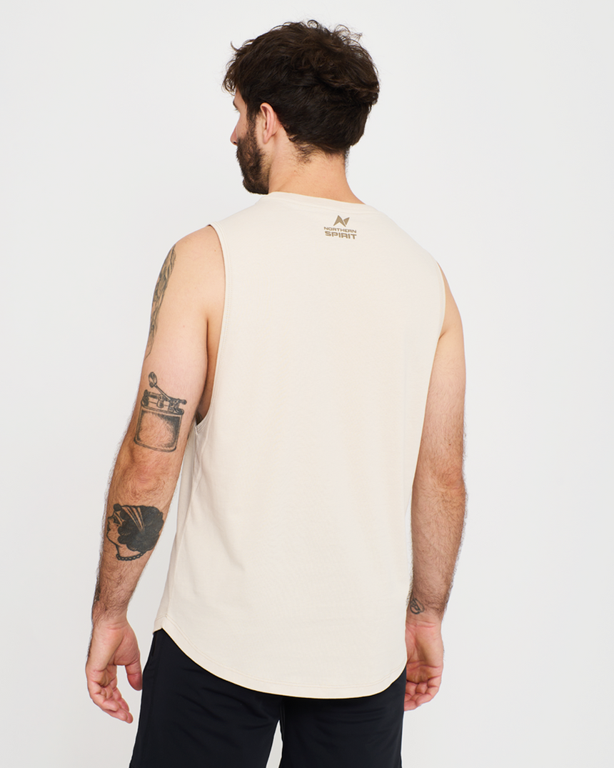 Men's Basic Tank - Beige