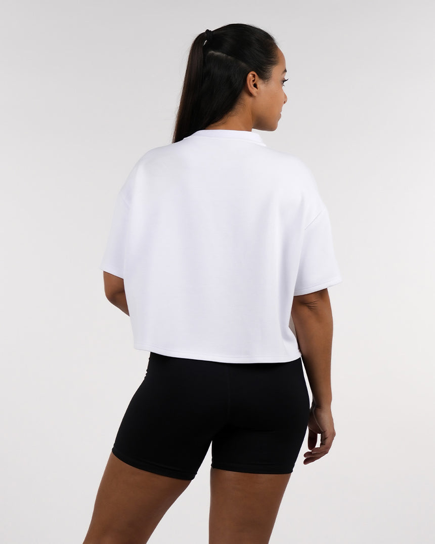 Women's CrossFit® Oversized Crop Top - White