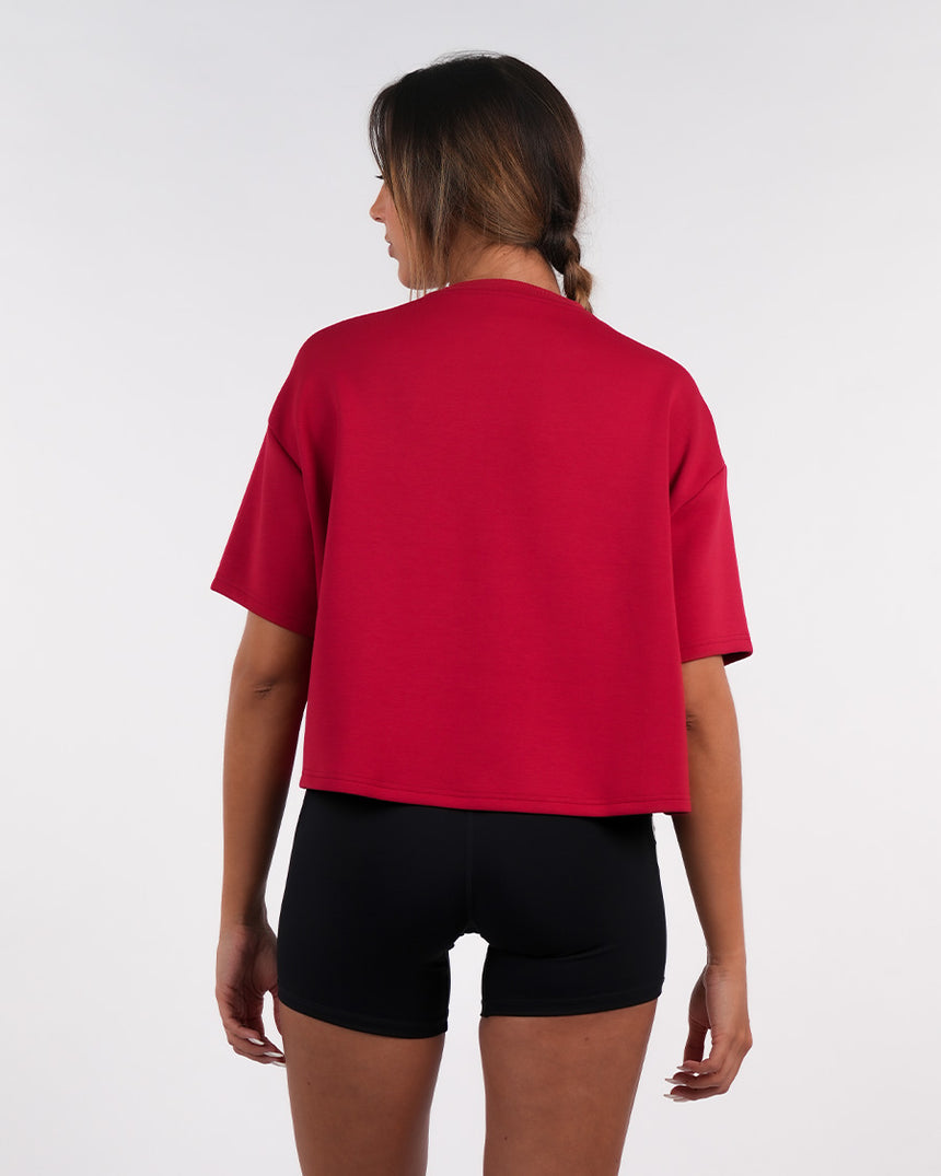 Women's CrossFit® Oversized Crop Top - Red