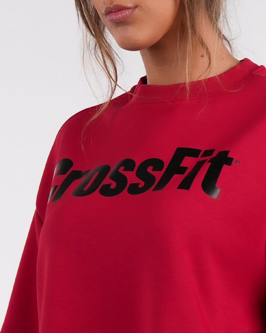 Women's CrossFit® Oversized Crop Top - Red