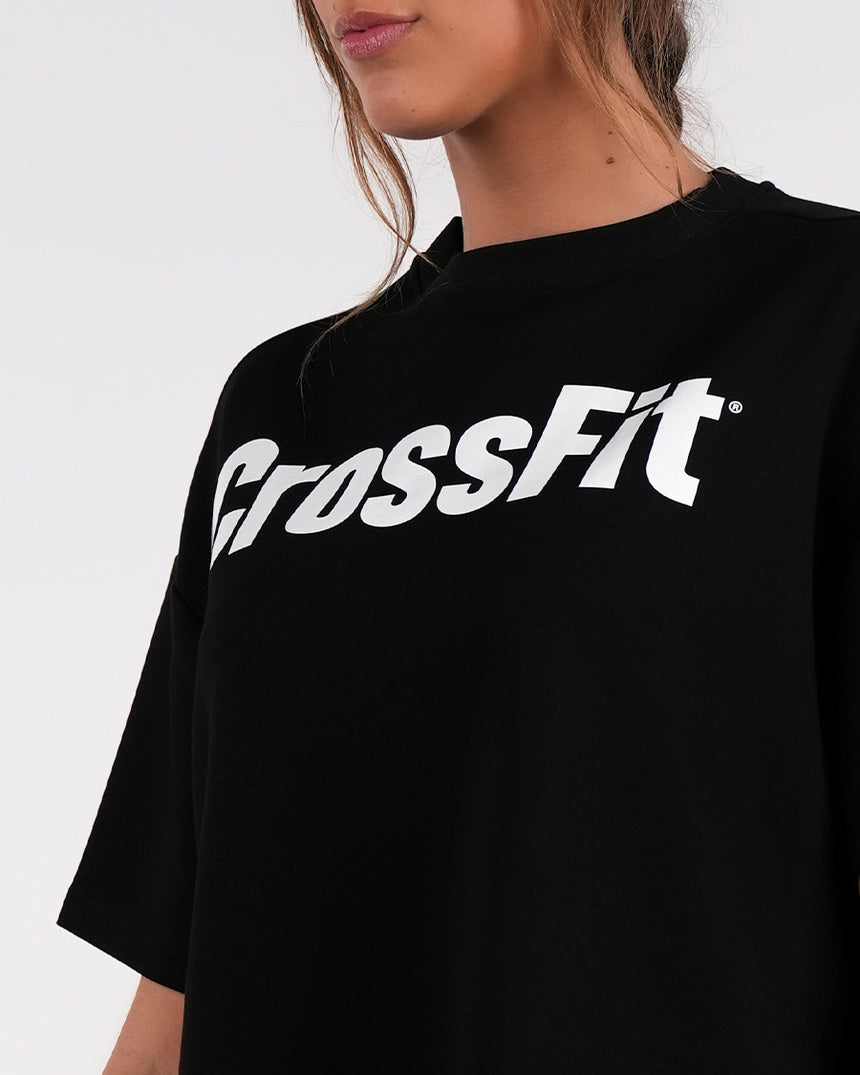 Women's CrossFit® Oversized Crop Top - Black