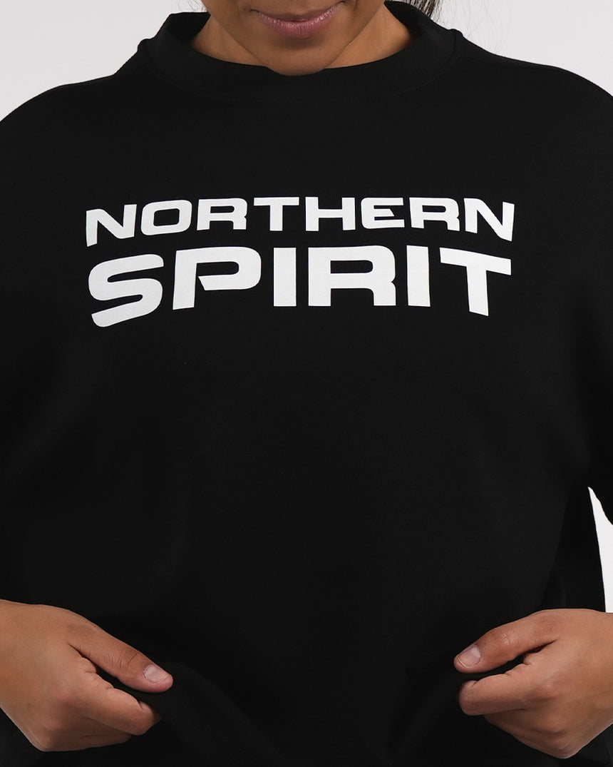 Women's NS Oversized Crop Top - Black