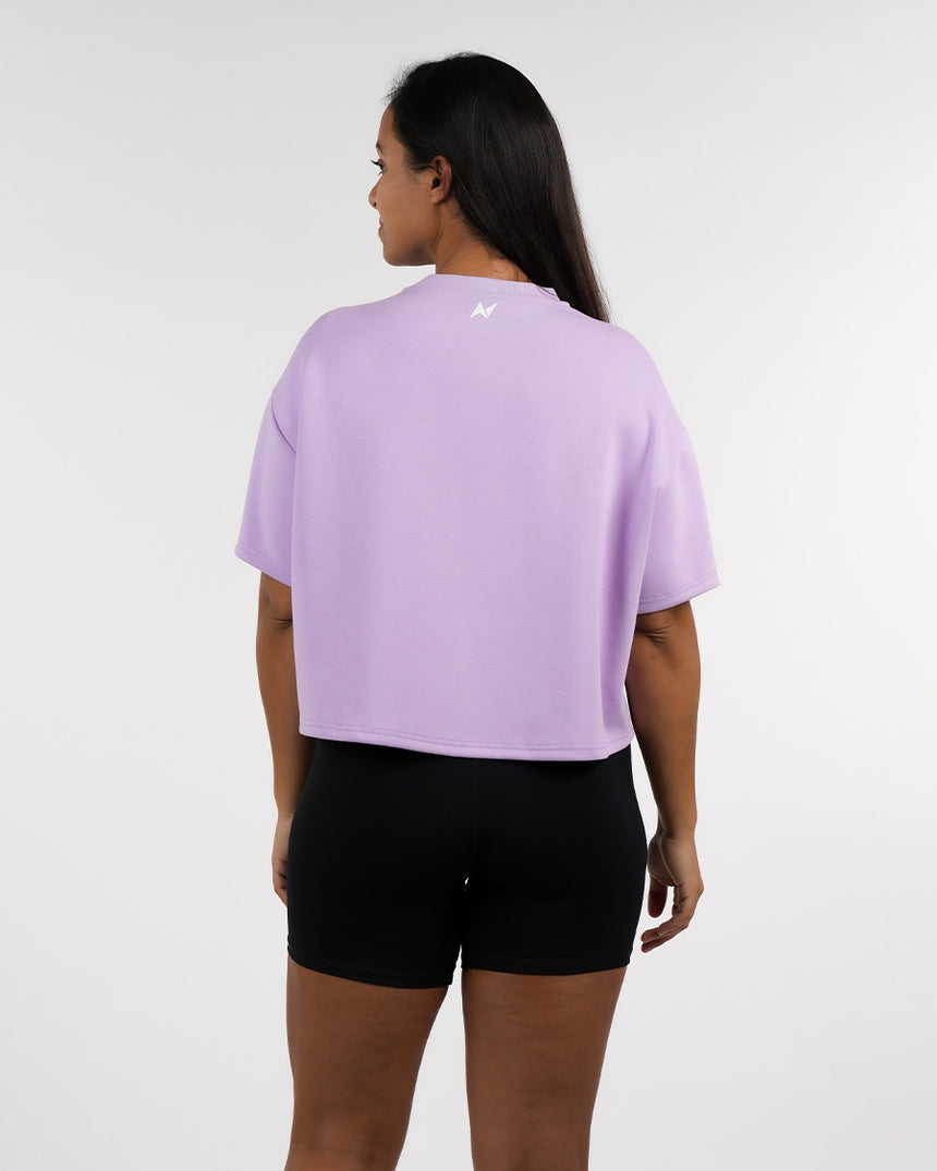 Women's NS Oversized Crop Top - Purple