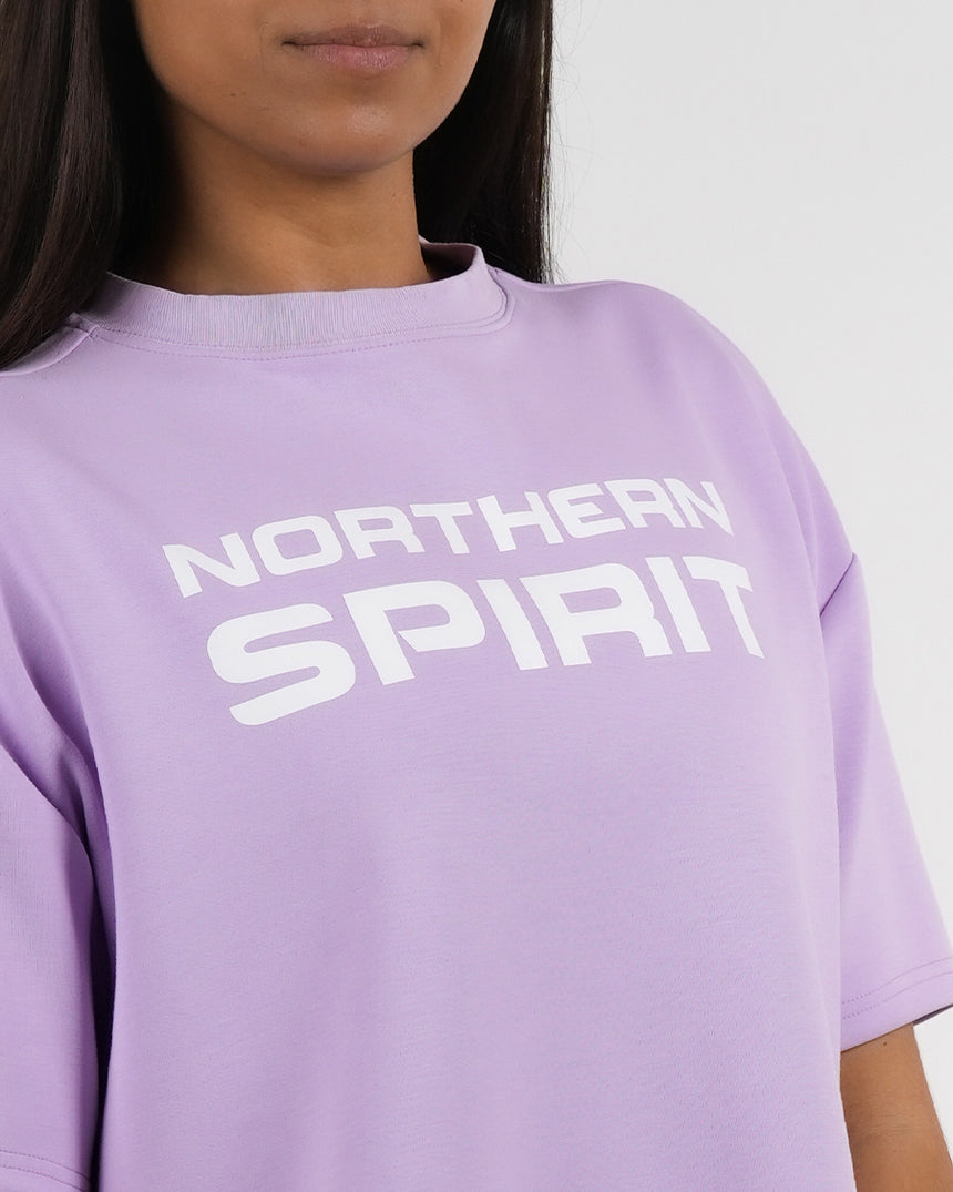 Women's NS Oversized Crop Top - Purple