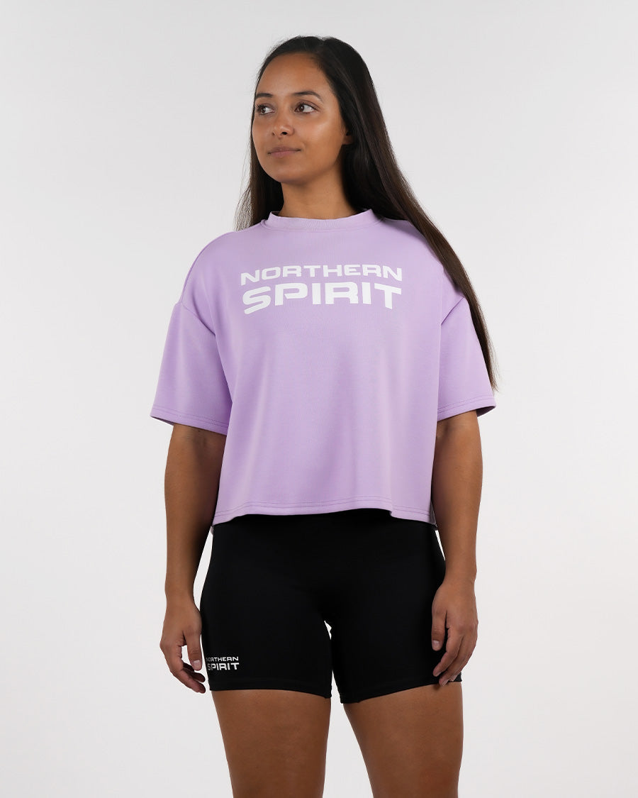 Women's NS Oversized Crop Top - Purple