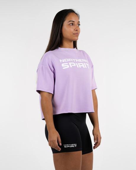 Women's NS Oversized Crop Top - Purple