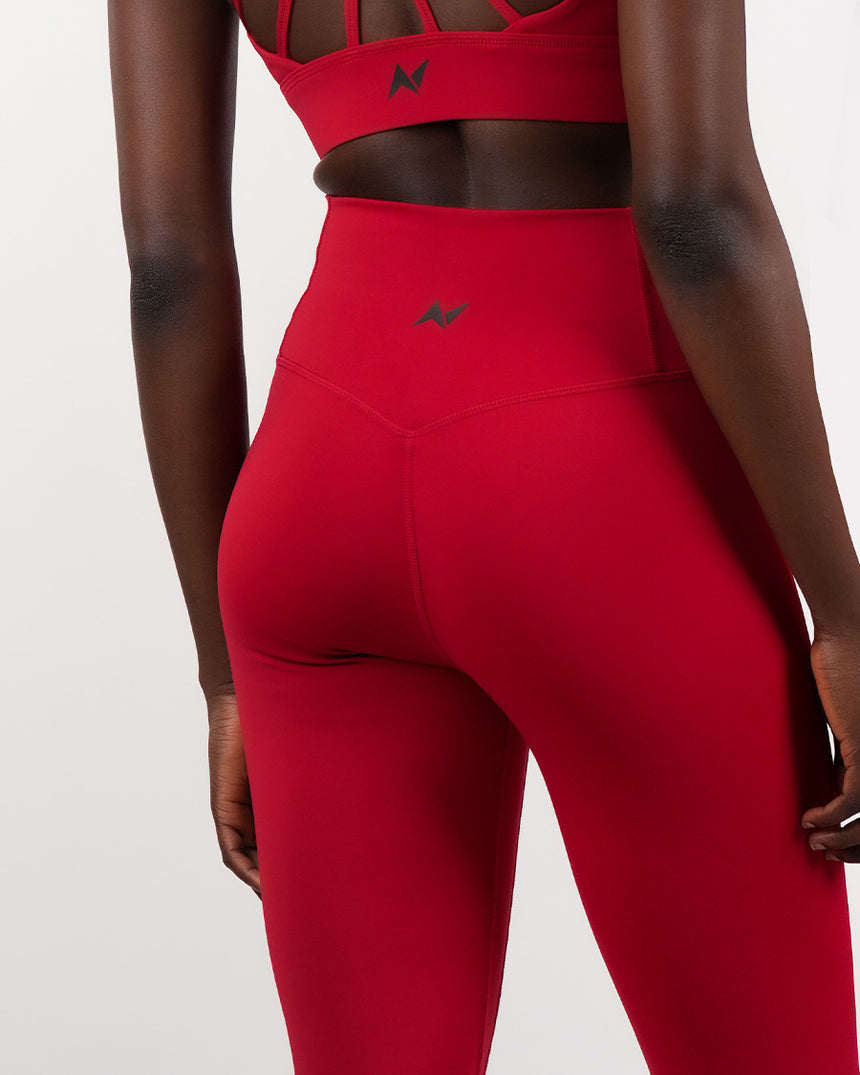 Women's NS Hight Waisted Leggings 27" - Red