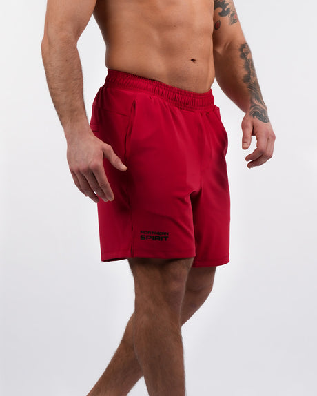 Men's NS Adjustable Shorts 8" - Red