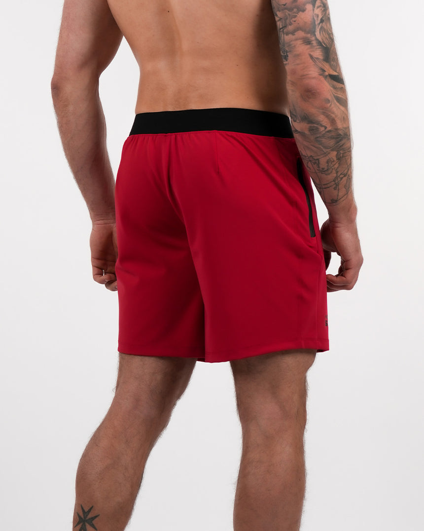 Men's NS Zipped Shorts 7" - Red