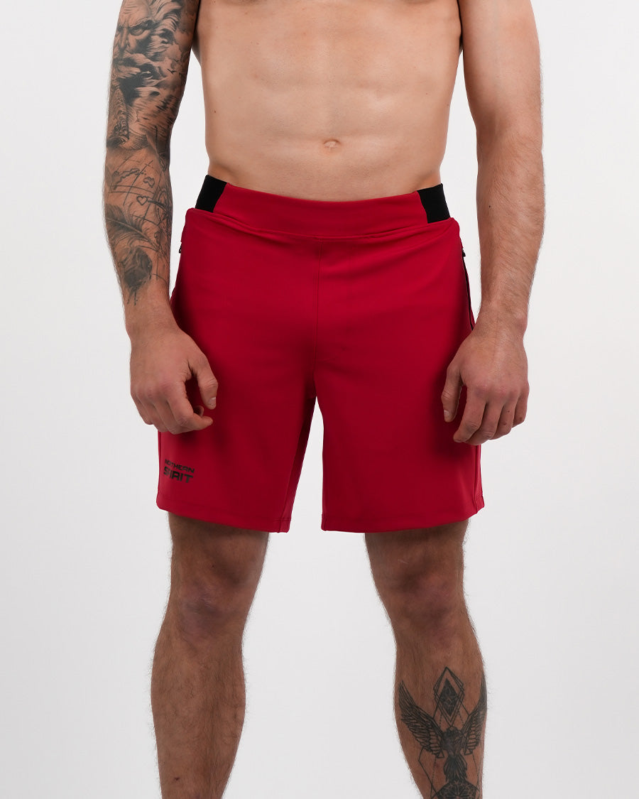 Men's NS Zipped Shorts 7" - Red