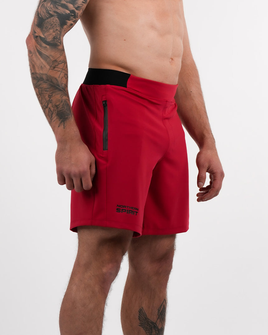 Men's NS Zipped Shorts 7" - Red