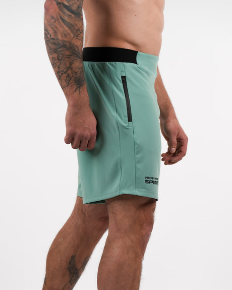 Men's NS Zipped Shorts 7" - Green