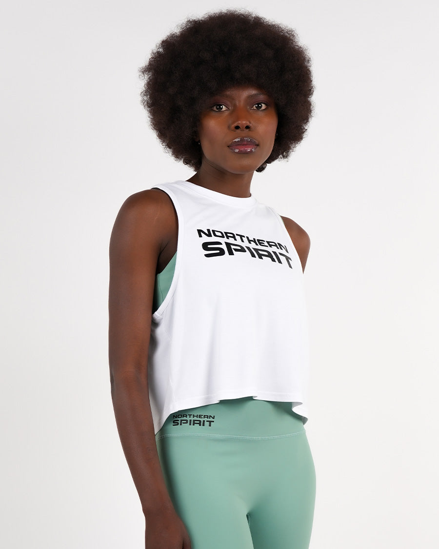 Women's NS Crop Tank - White