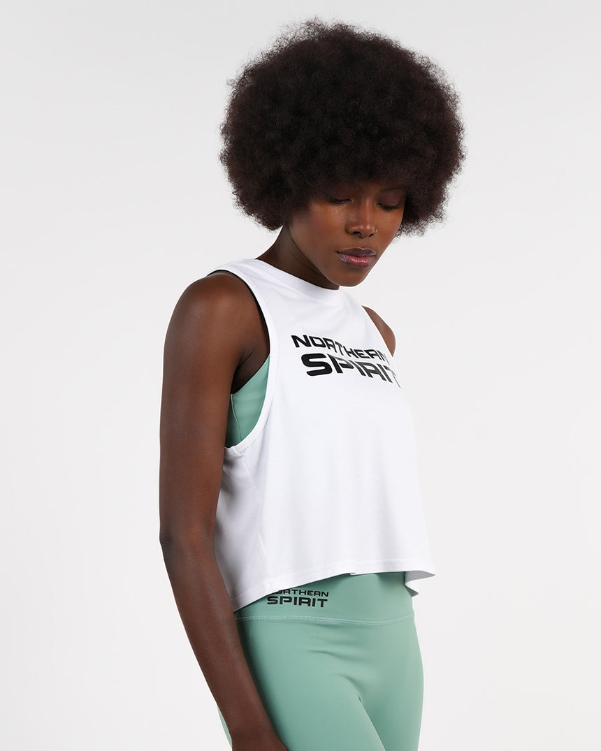 Women's NS Crop Tank - White