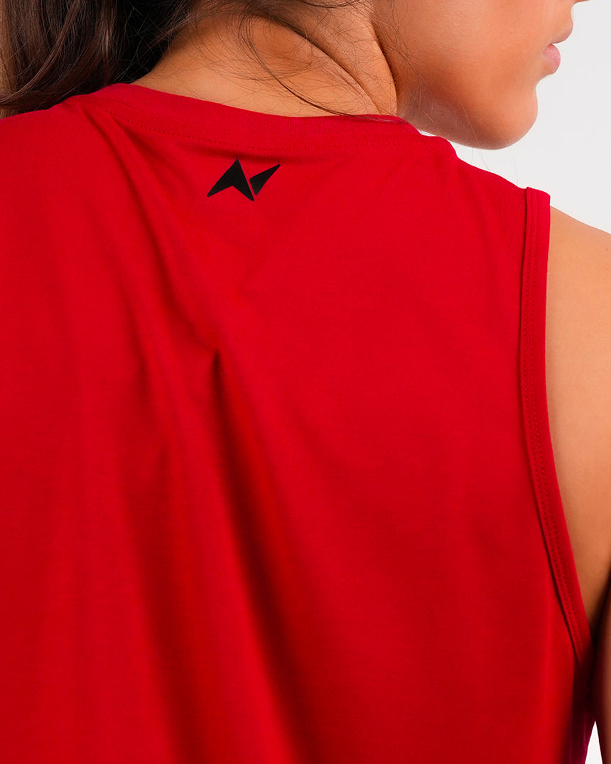Women's NS Crop Tank - Red