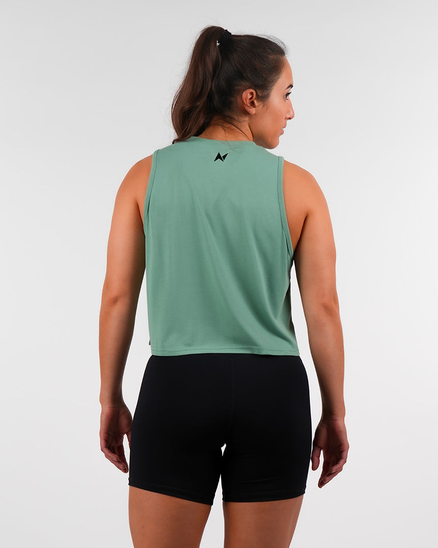 Women's NS Crop Tank - Green