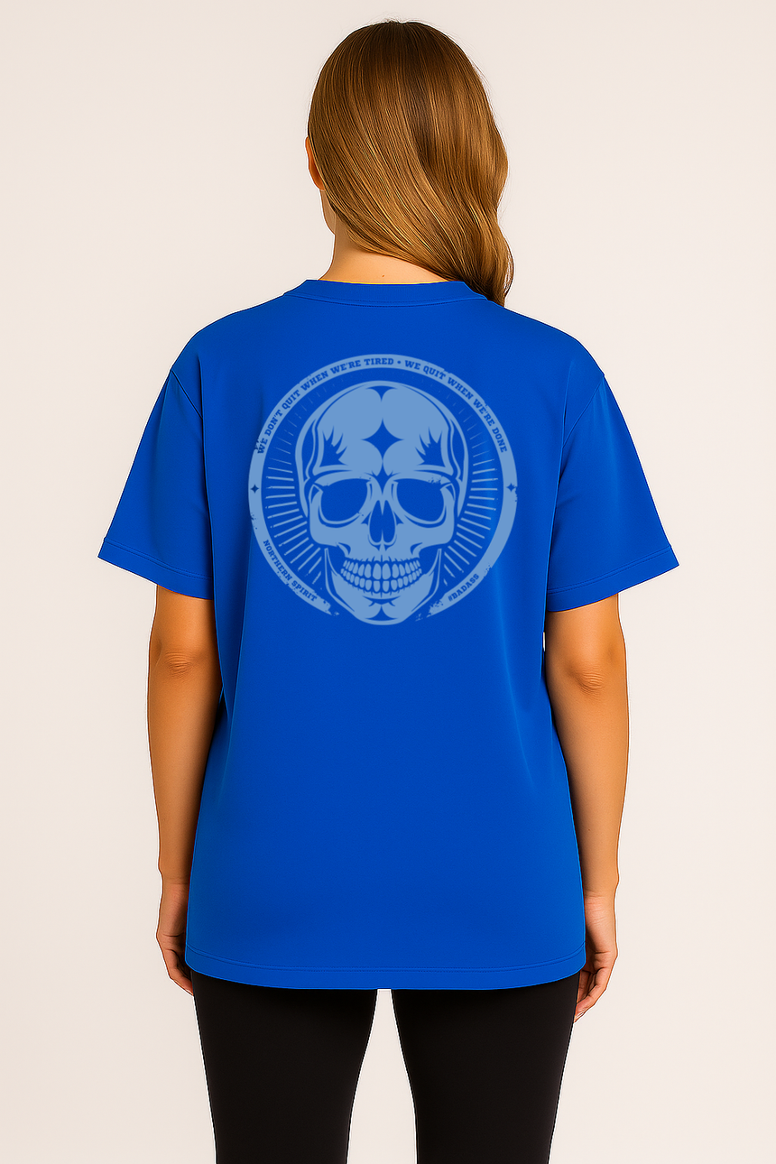 Unisex Skull Oversized T-shirt - Blue