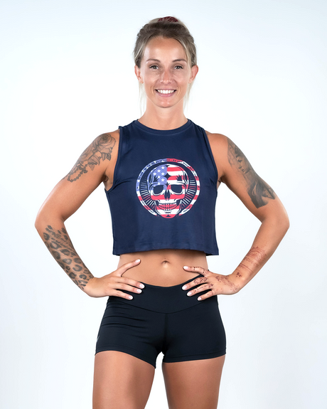 Crop Débardeur - NS Thaesia Skull Flag
