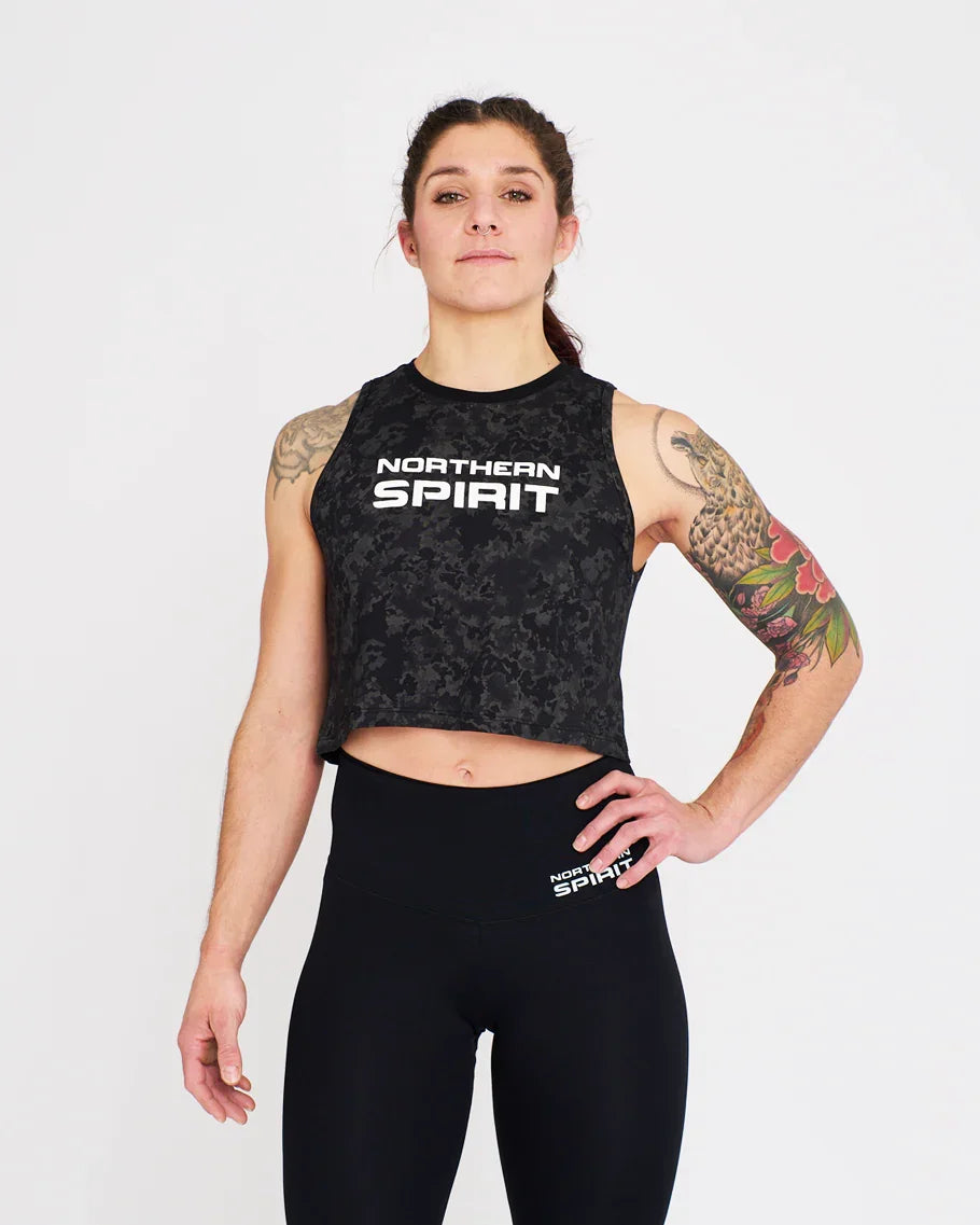 Crop Tank - NS Thaesia Military Tie&Dye