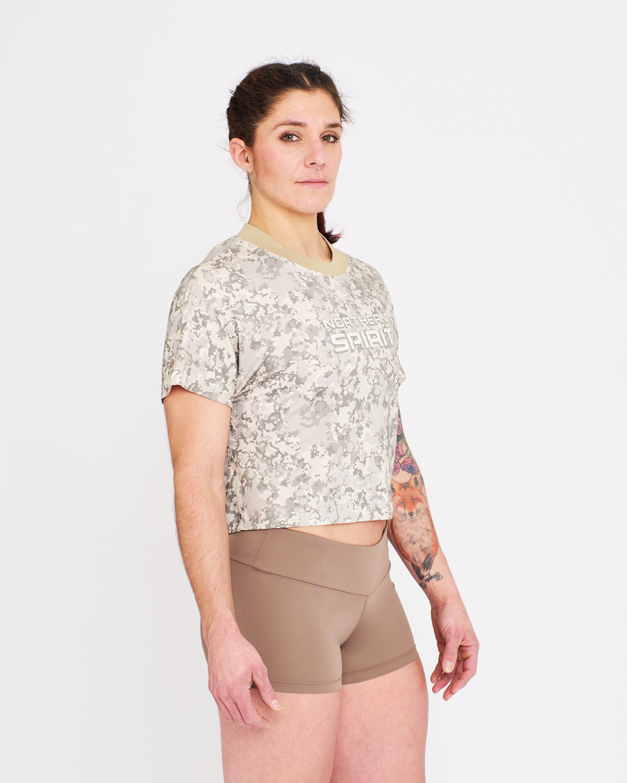 Crop Tee - NS Wings Military Tie&Dye