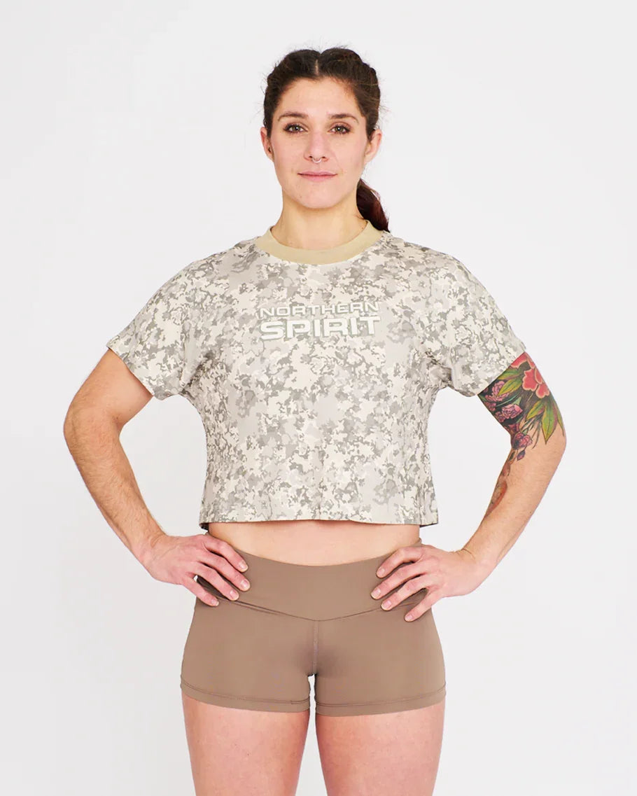 Crop Tee - NS Wings Military Tie&Dye